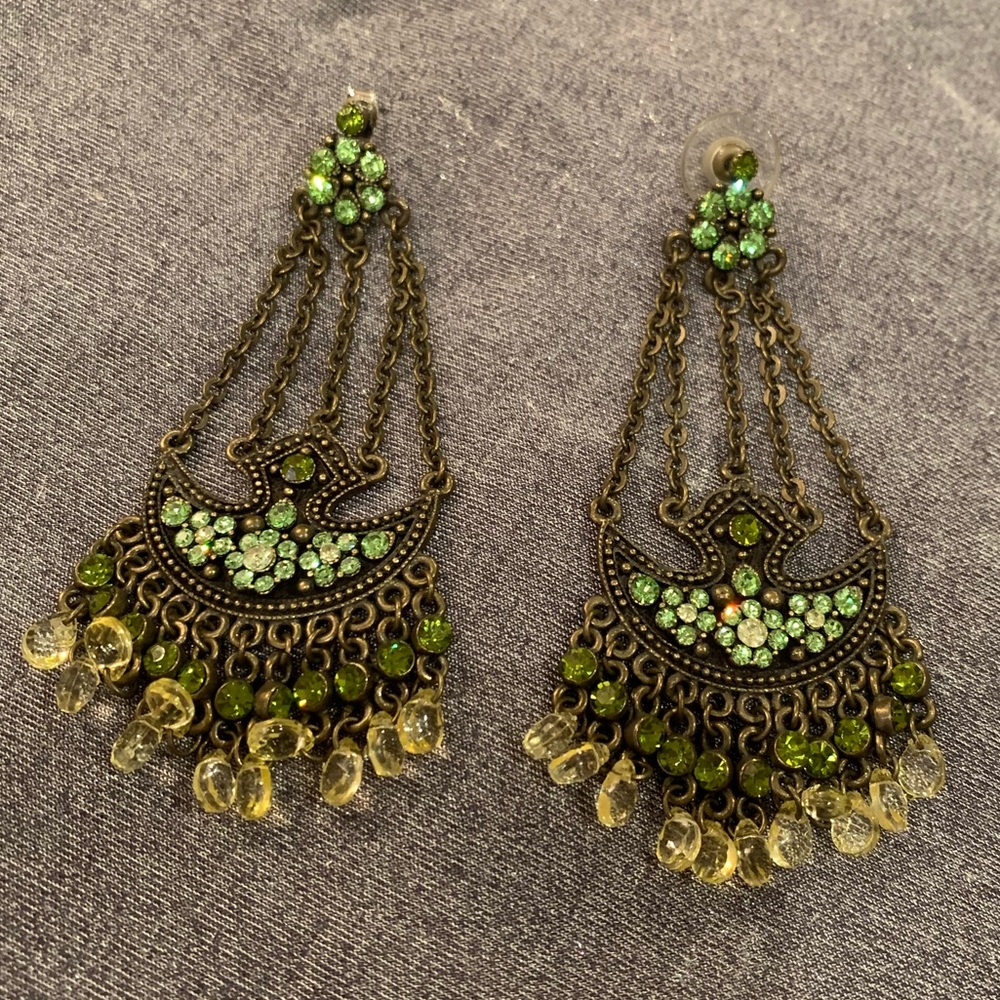🆕🔥Green Chandelier Earrings
